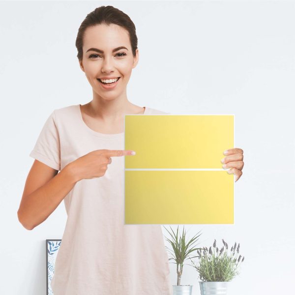 Möbelfolie IKEA Kallax Regal Schubladen - Design: Gelb Light Schn?ppchen – Bild 4