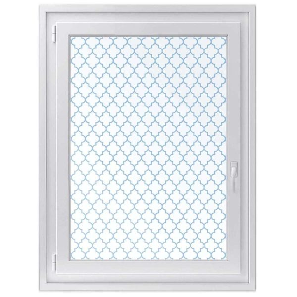 Fensterfolie [hoch] - Design: Retro Pattern - Blau Rabatt