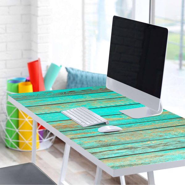 Tischfolie - Design: Wooden Aqua Verkauf – Bild 2