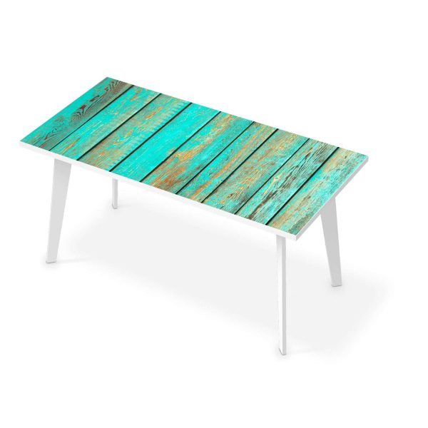 Tischfolie - Design: Wooden Aqua Verkauf
