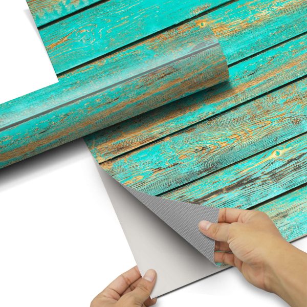 Tischfolie - Design: Wooden Aqua Verkauf – Bild 4