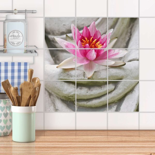 Klebefliesen für Küche & Bad - Design: Flower Buddha Verkauf