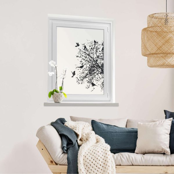 Fensterfolie [hoch] - Design: Tree and Birds 2 Mode – Bild 3