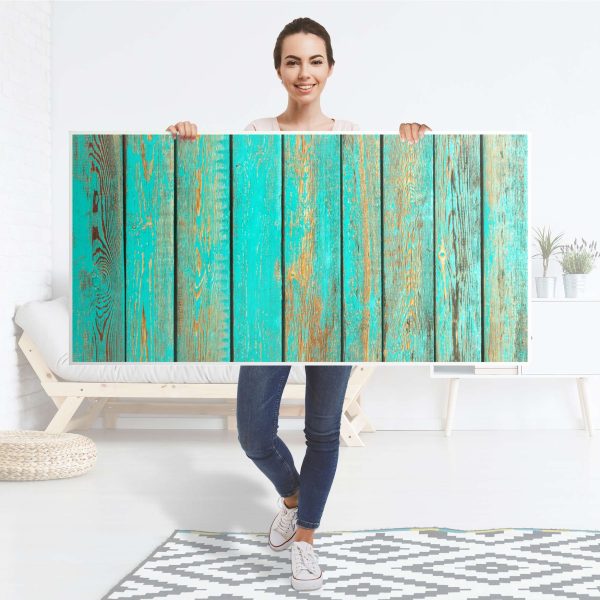 Tischfolie - Design: Wooden Aqua Verkauf – Bild 3