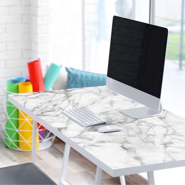 Tischfolie - Design: Marmor weiß Online – Bild 2