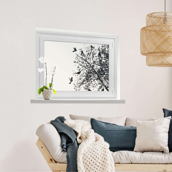 Fensterfolie [quer] - Design: Tree and Birds 2 Angebot – Bild 3