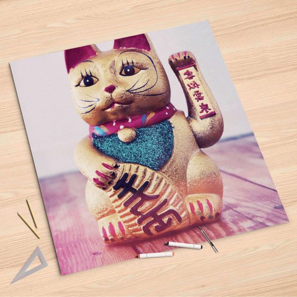 Folienbogen (90x90 cm) - Design: Winkekatze Schn?ppchen